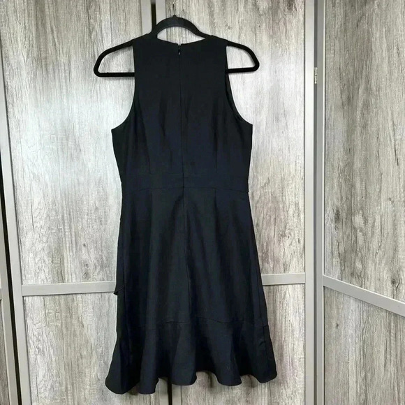 Banana Republic Dress Ruffle Hem Black Sleeveless NEW - Picture 8 of 8